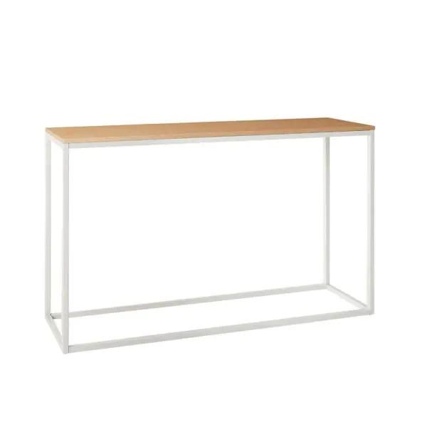 Donnelly 48in White Brown Rectangle Wood Console Table for $69.50 Shipped