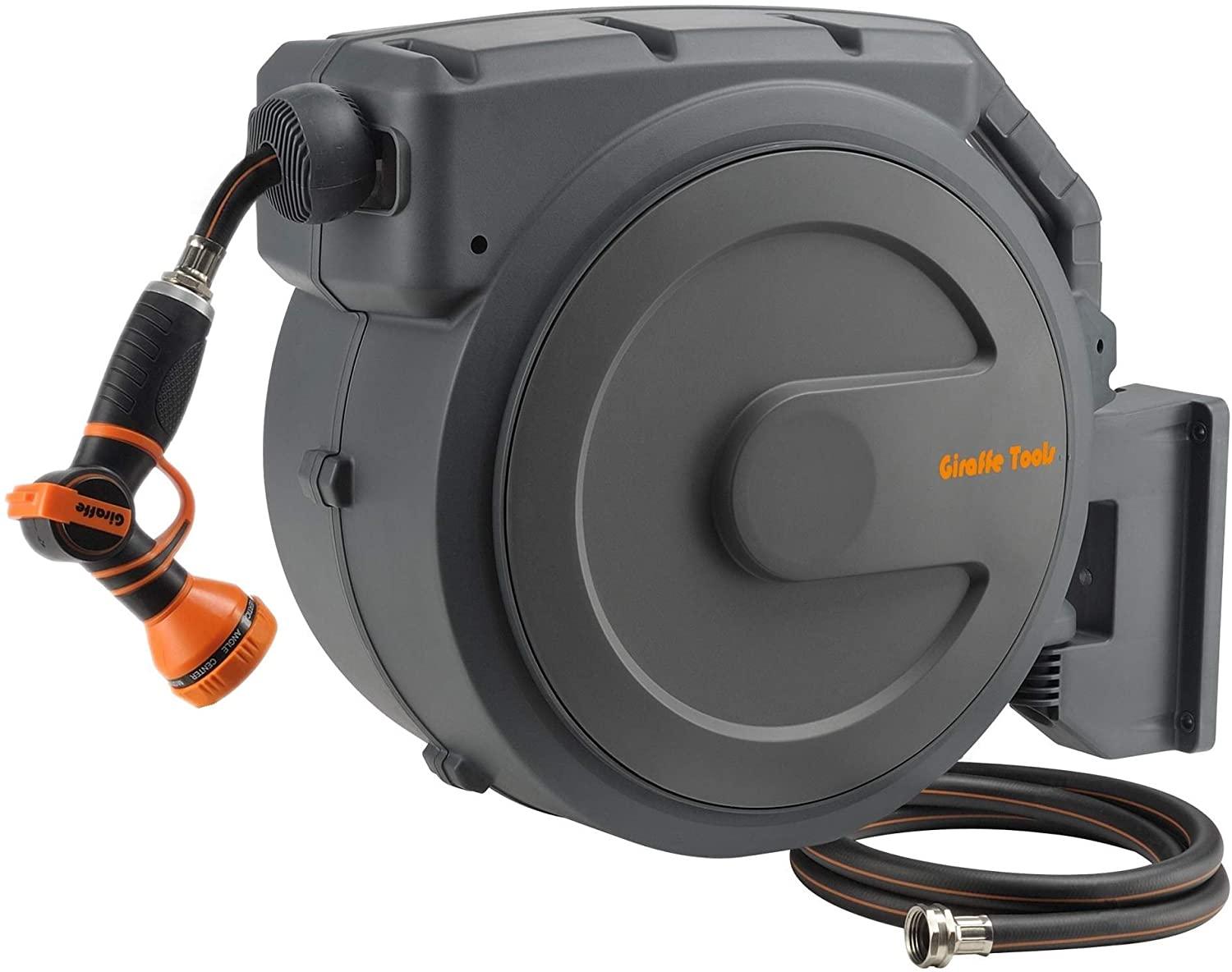 Giraffe Retractable Garden Hose Reel for $132.59 Shipped