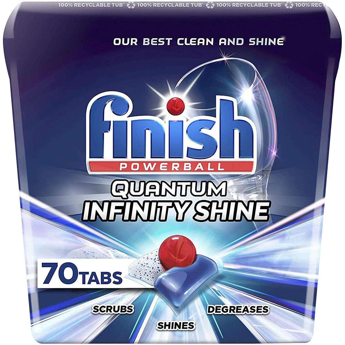 70 Finish Powerball Quantum Infinity Shine Dishwasher Detergent Tablets for $13.01
