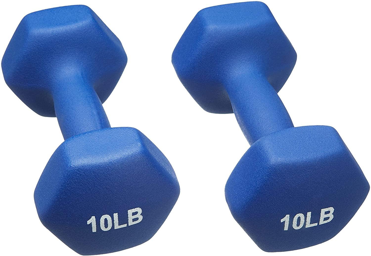 Amazon Basics Neoprene Coated Dumbbell Hand Weight Set for $24.49