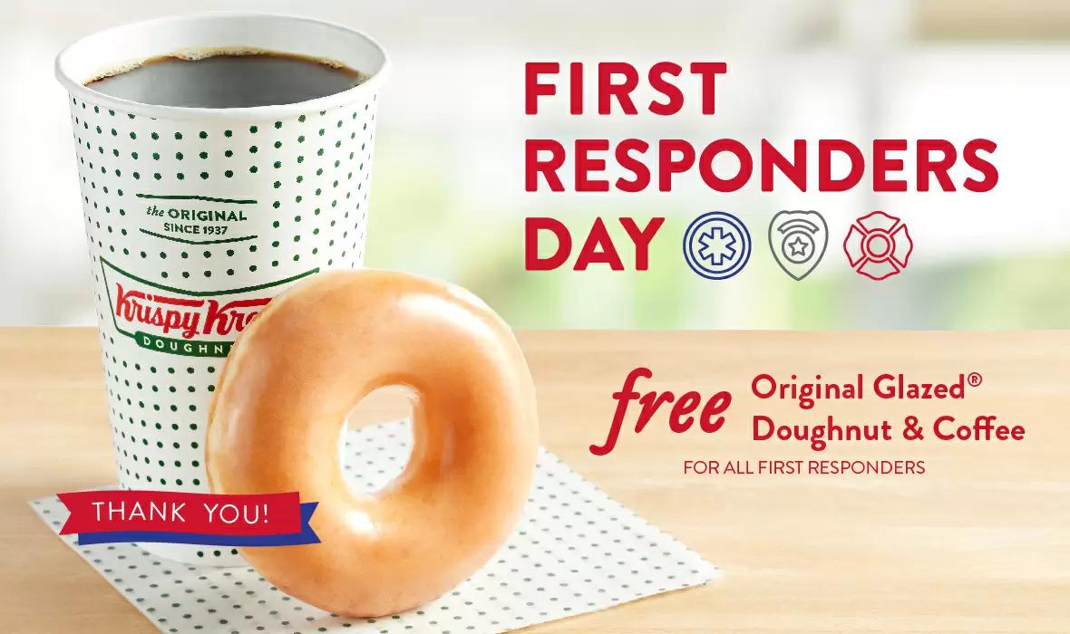Free Krispy Kreme Doughnut and Coffee for First Responders on October 28th