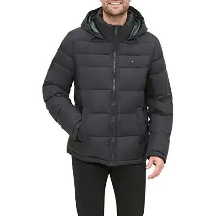 Tommy Hilfiger Mens Hooded Puffer Jacket for $55.99 Shipped