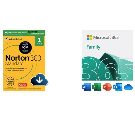 Microsoft 365 Family Subscription with Norton Antivirus for $59.98