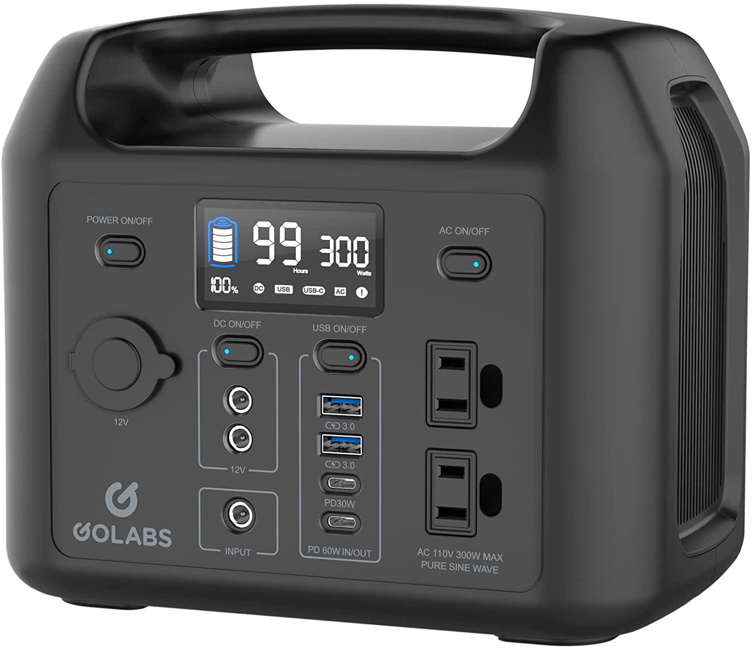 Golabs Portable Power Station 299Wh LiFePO4 Battery Backup for $167.98 Shipped