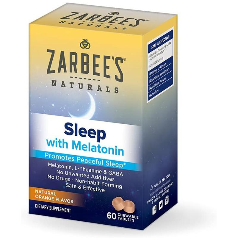 60 Zarbees Naturals Sleep Chewable Tablets with Melatonin for $4.54 Shipped