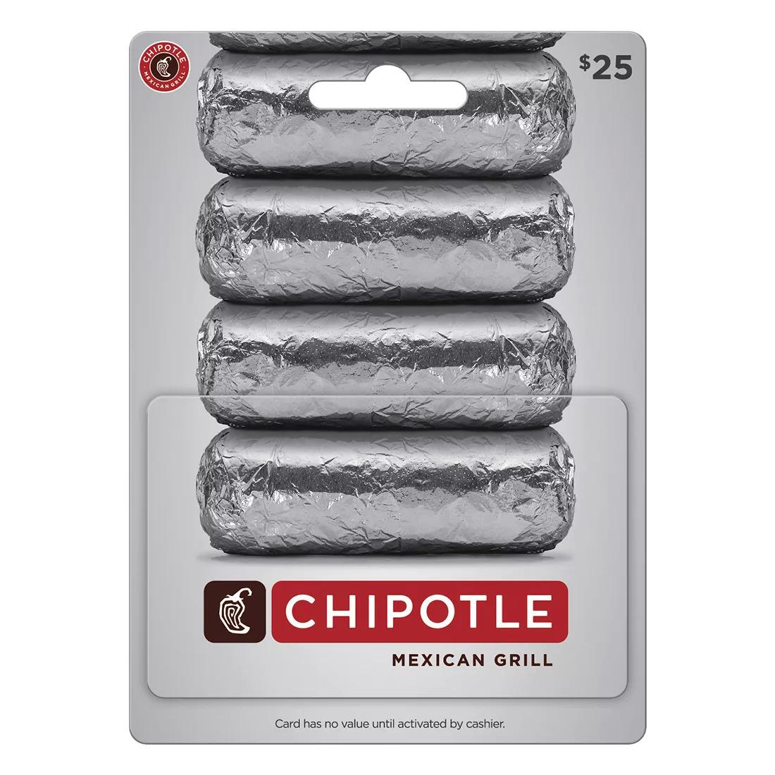 Chipotle Gift Cards for 20% Off Discover Cardholders Only