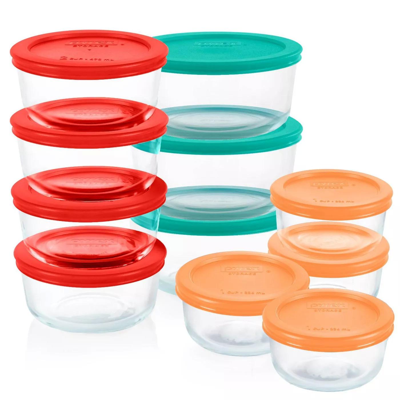 22-Piece Pyrex Glass Food Storage Container Set for $19.99