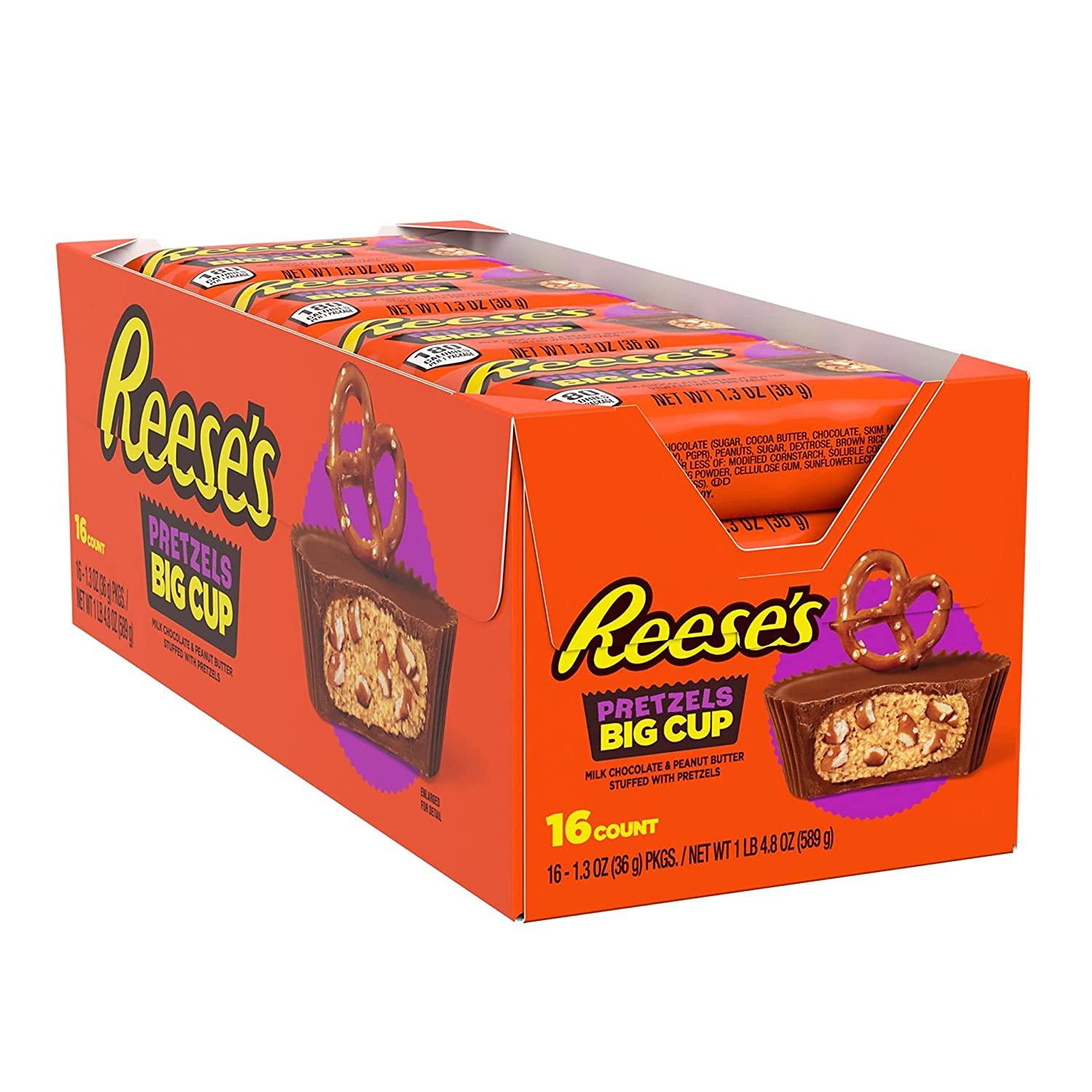 16 Reeses Milk Chocolate Peanut Butter Pretzel Big Cups for $10.84 Shipped