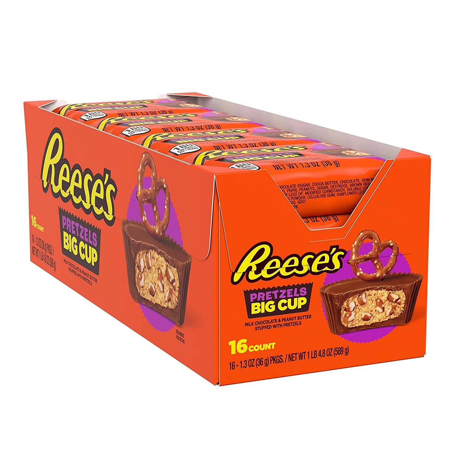 16 Reeses Milk Chocolate Peanut Butter Pretzel Big Cups for $10.84 Shipped