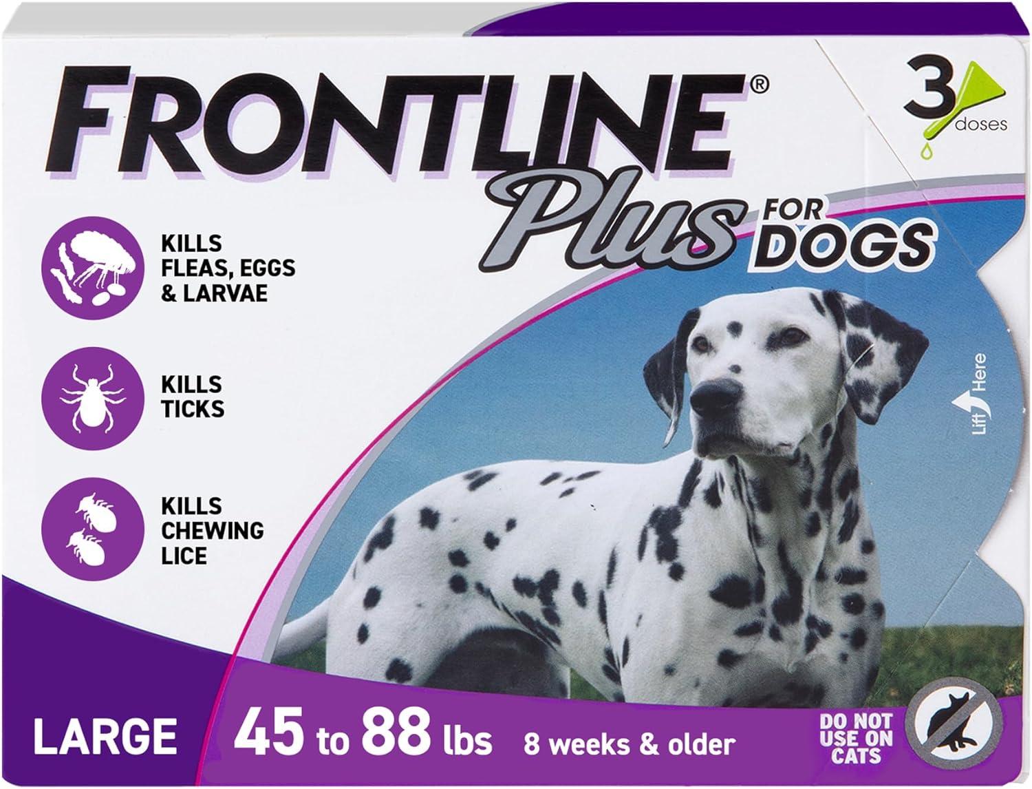 Frontline Plus 3-Dose Flea and Tick Treatment for $24.47