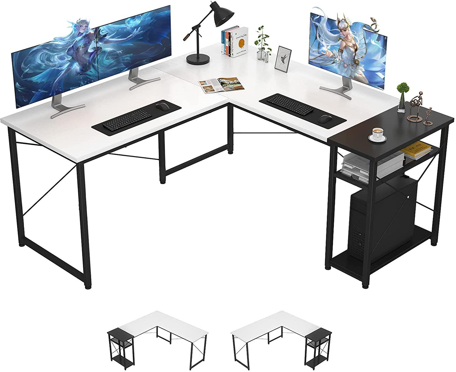 Ecoprsio L-Shaped Desk Large L Shaped Gaming Desk for $95.99 Shipped