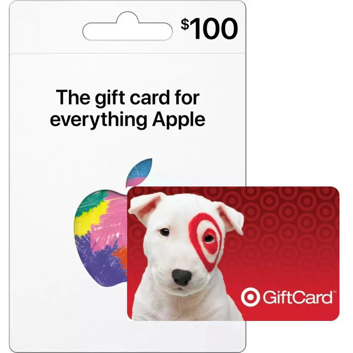 $100 Apple Gift Card with $15 Target Gift Card for $100