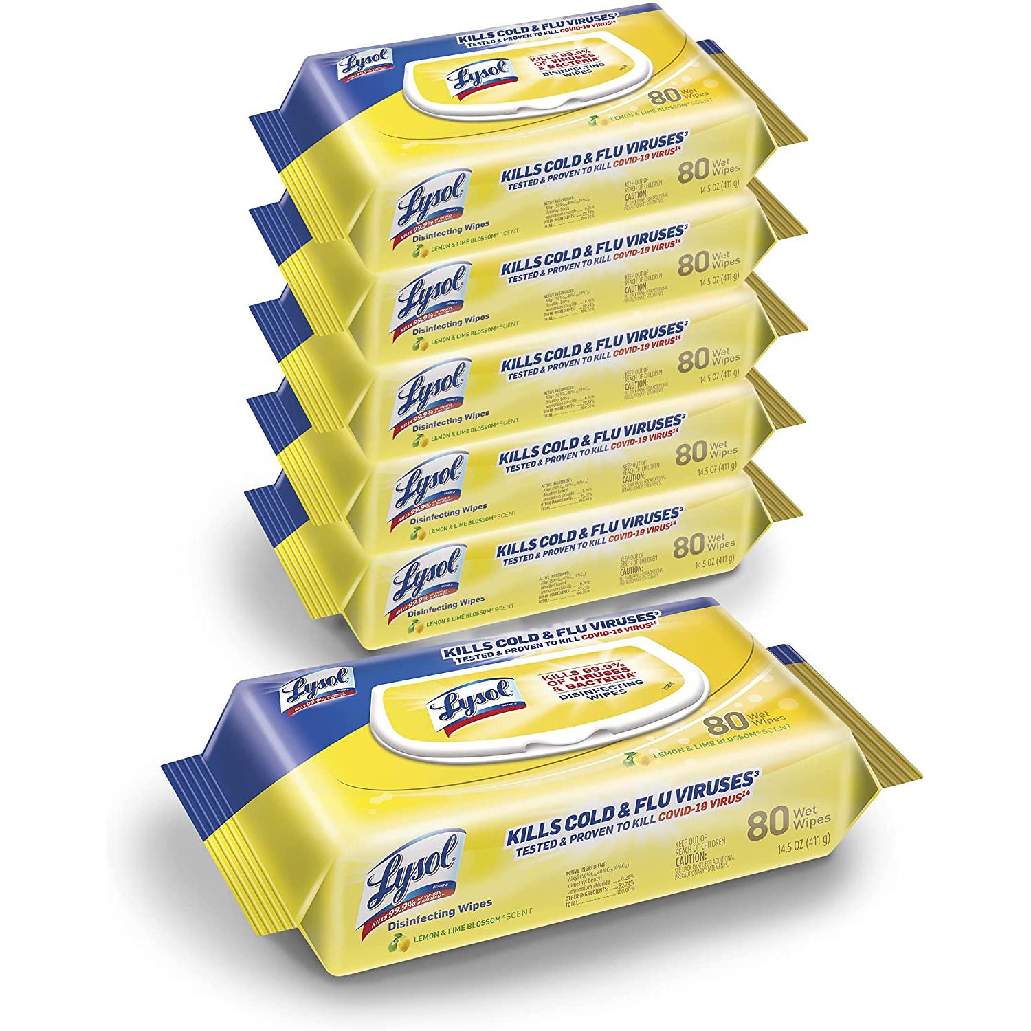 480 Lysol Disinfecting Handi-Pack Wipes for $10.99 Shipped