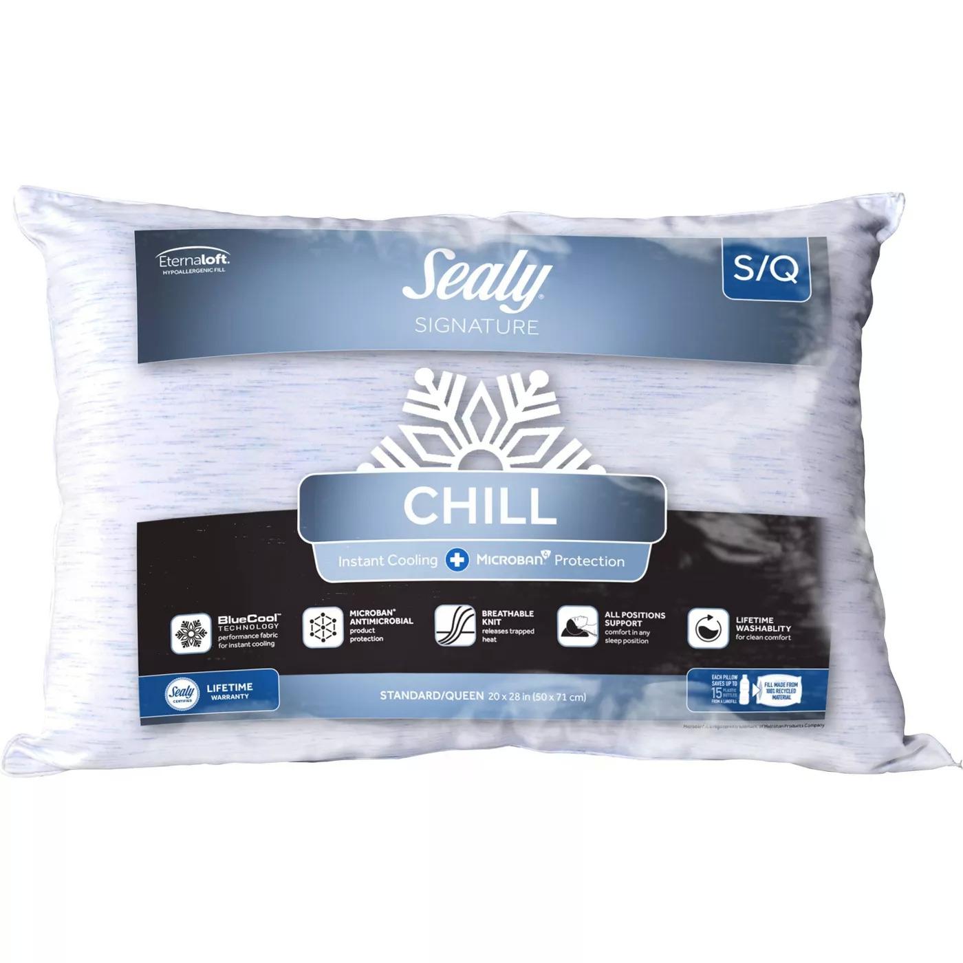 Sealy Signature Chill Instant Cooling Pillow for $8