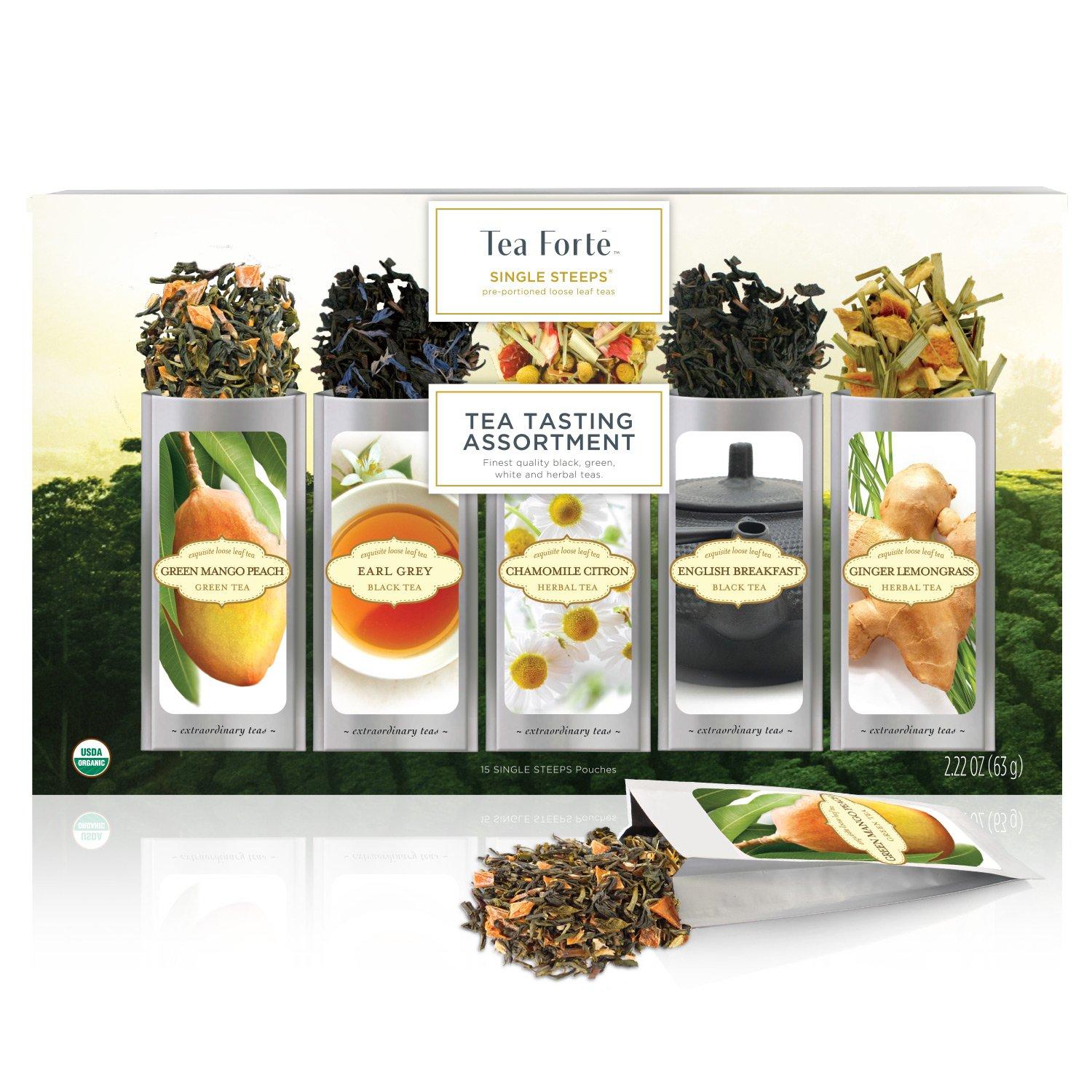 Tea Forte Organic Classic Tea Sampler for $11.55