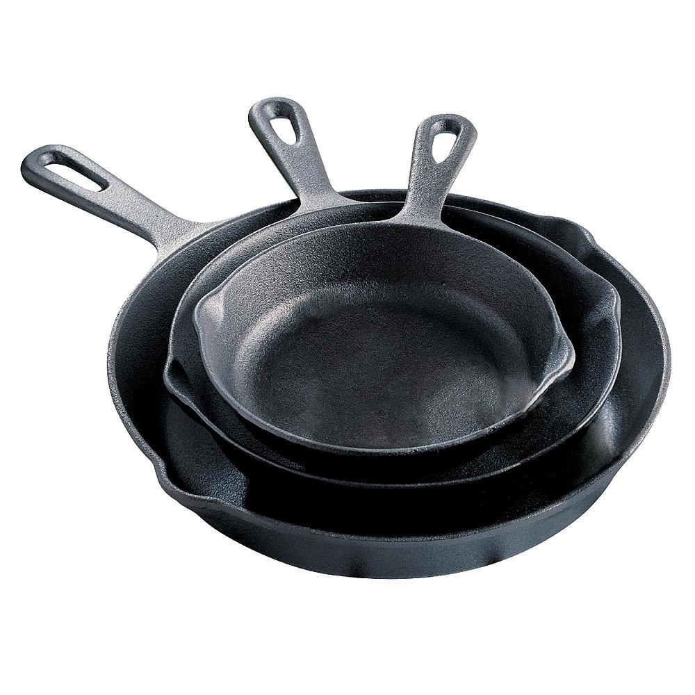 3-Piece Cooks Cast Iron Fry Pan Set for $9.99 After Rebate