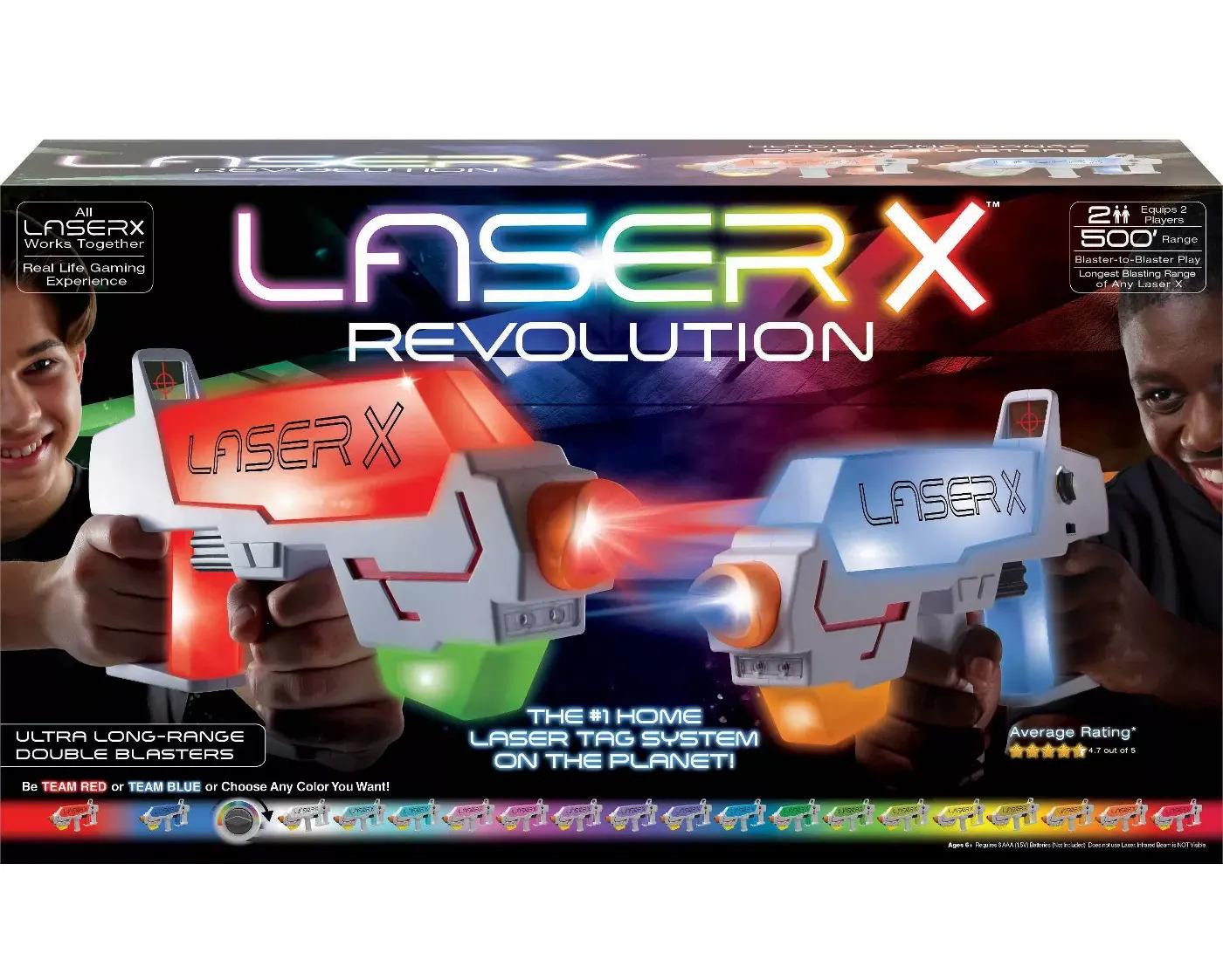 Laser X Revolution 2-Player Ultra Long Range Double Blaster Laser Tag Set for $24.99