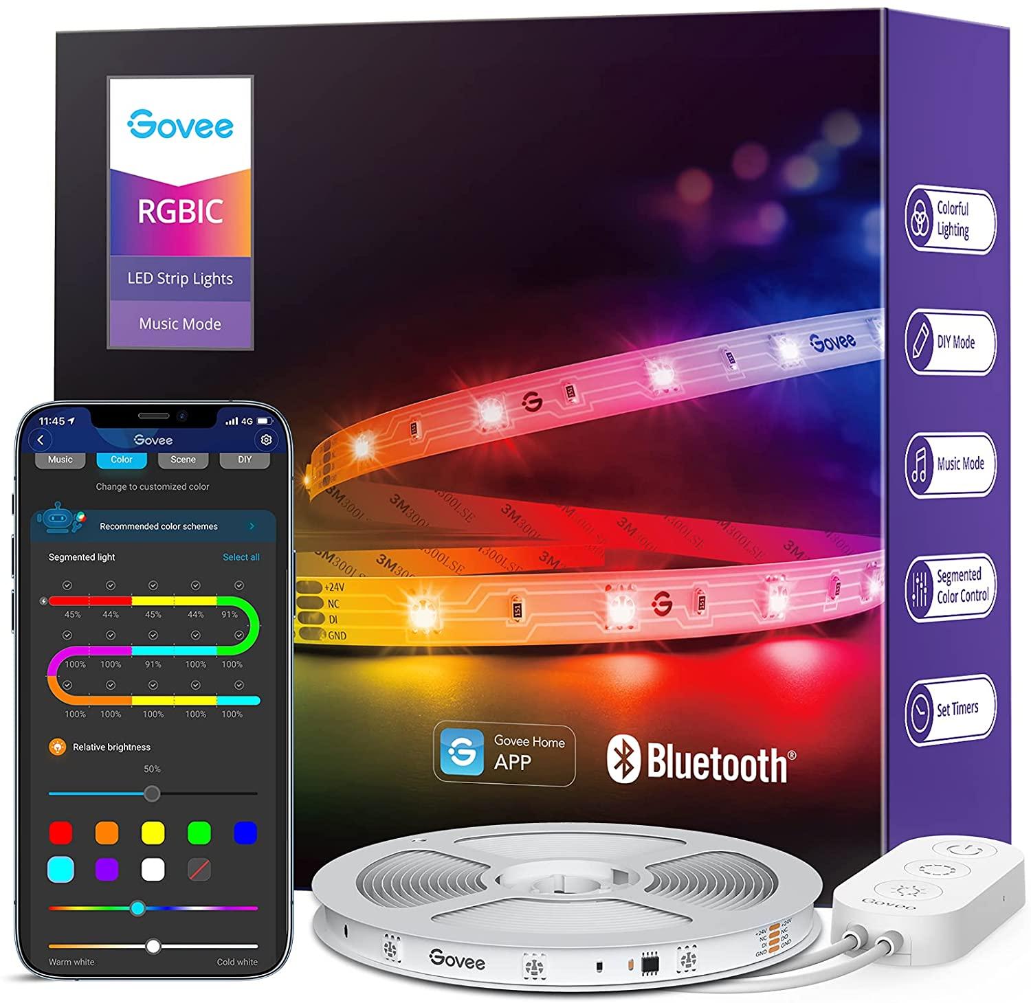  16ft Govee RGBIC Smart LED Strip Lights for $14 Shipped
