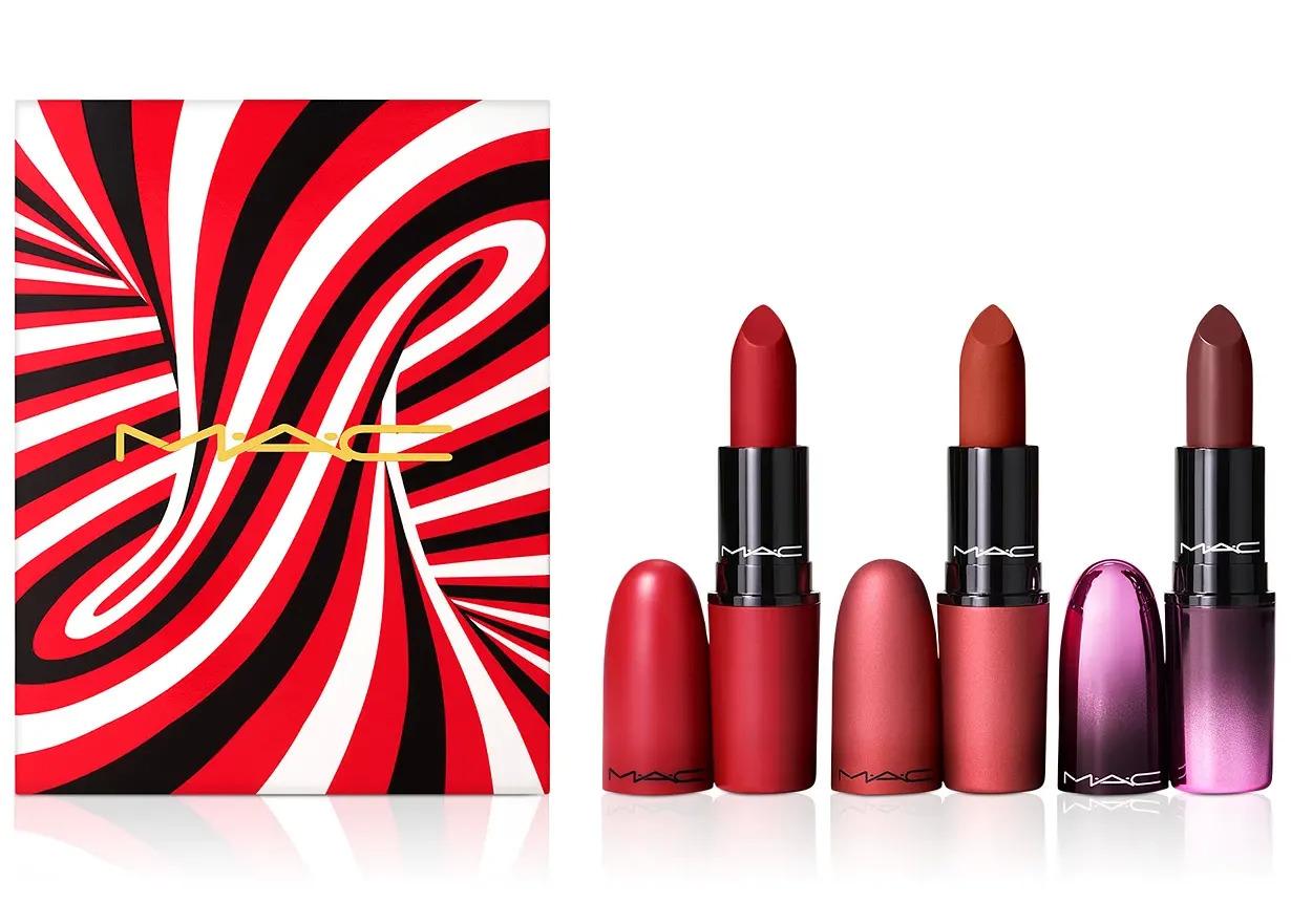 3-Piece MAC Hypnotizing Holiday Kiss Of Magic Lip Set for $20.83