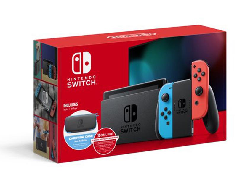 Nintendo Switch Console + 12 Month Membership + Carrying Case for $299 Shipped