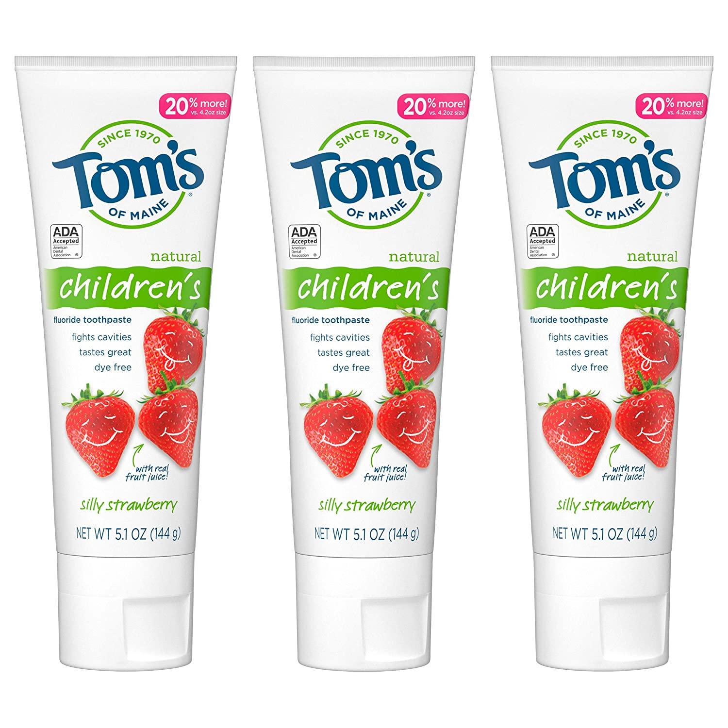 3 Toms of Maine Natural Kids Fluoride Toothpastes for $6.83 Shipped