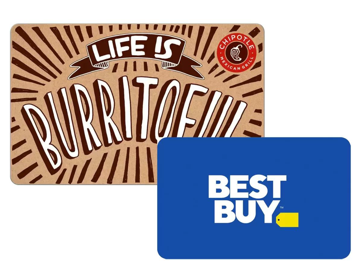 $50 Chipotle Gift Card with a $10 Best Buy Gift Card for $50