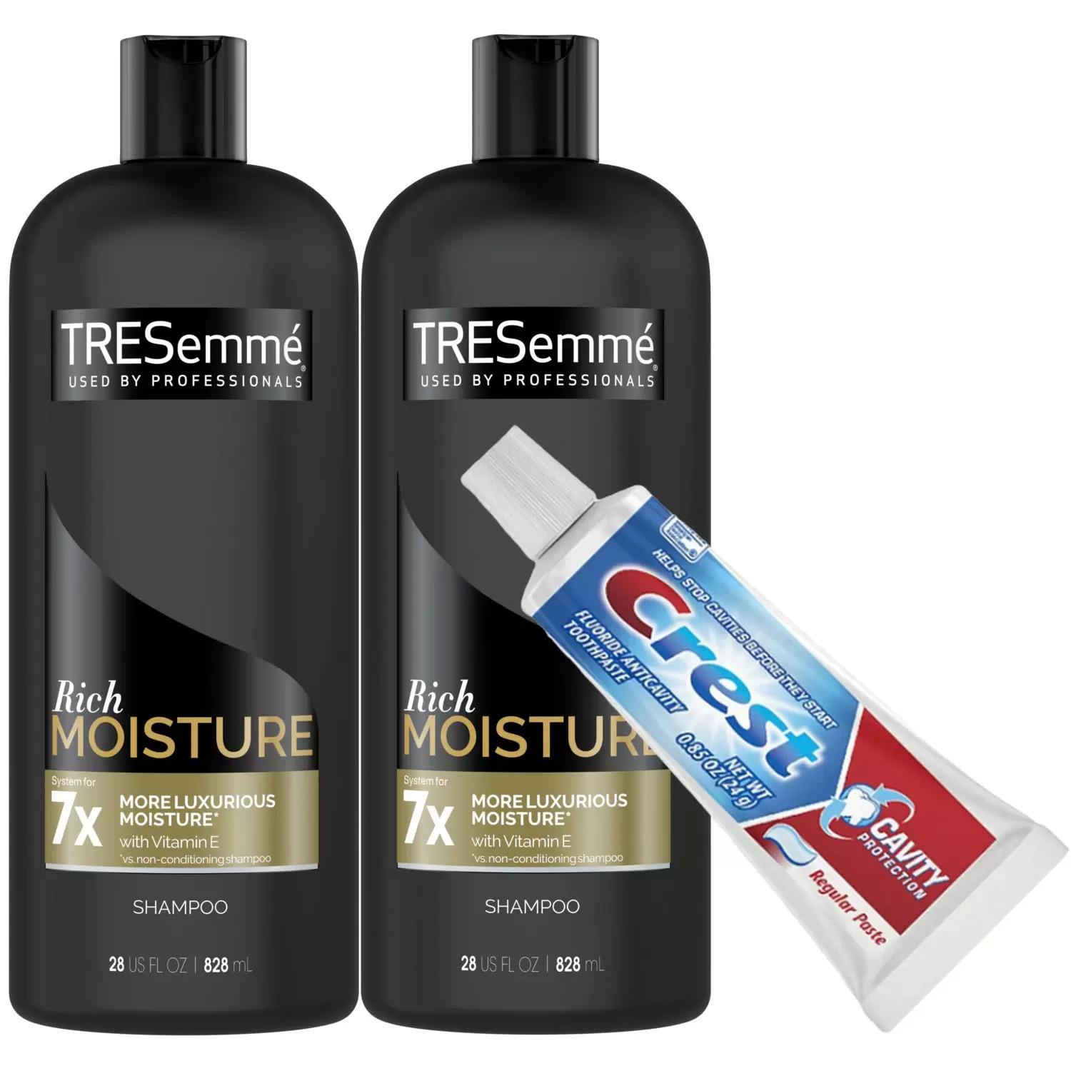 2 Tresemme Shampoo or Conditioner with Crest Toothpaste for $3.37