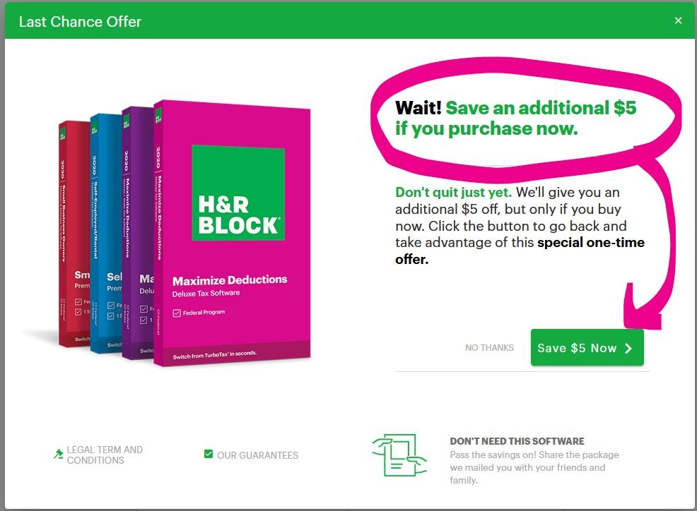 H&R Block 2021 Premium Tax Software for $22.49
