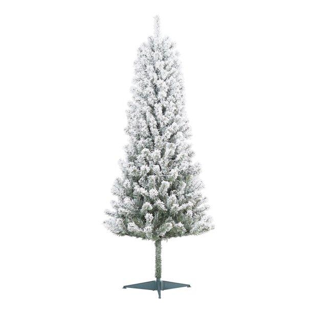 6ft Holiday Time Un-Lit Snow-Flocked Pine Artificial Christmas Tree for $22.50