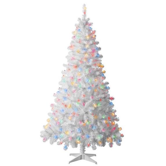 6.5ft Holiday Time Pre-Lit 300 Multi-Color Incandescent Christmas Tree for $29.25