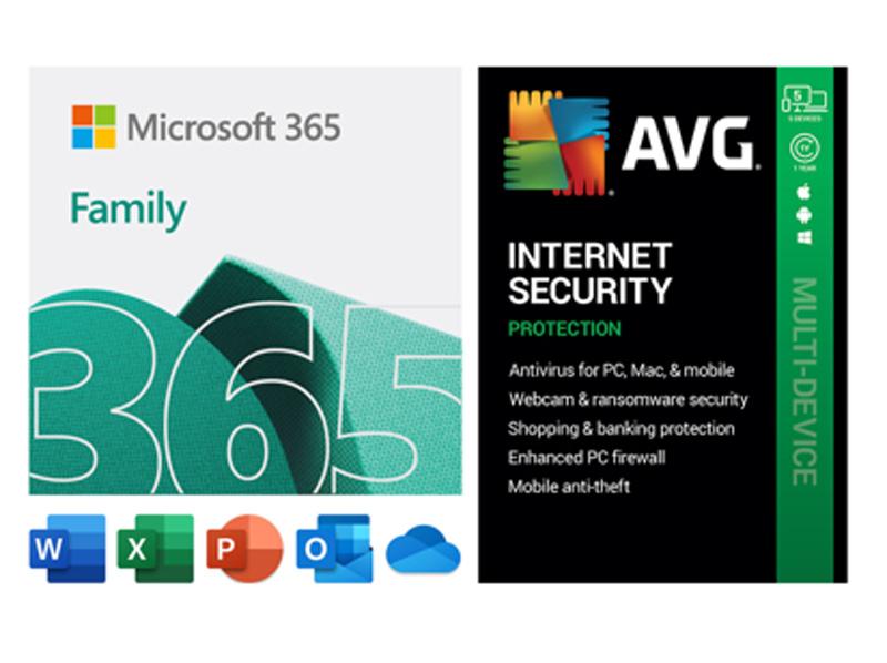 Microsoft 365 Family with AVG Internet Security 2021 for $59.98