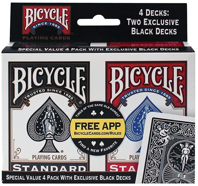 4 Bicycle Standard Playing Cards for $4.14