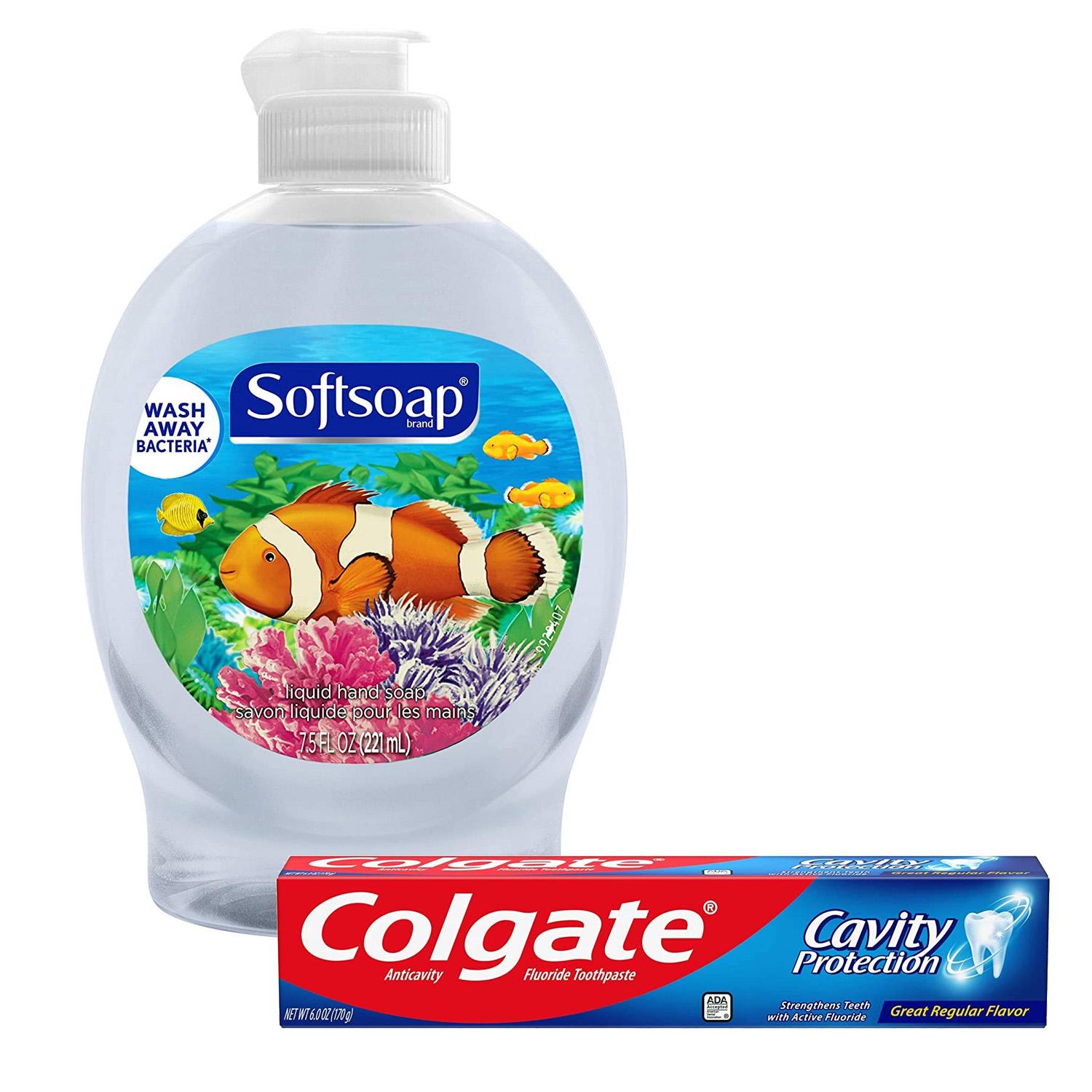 4 Softsoap Hand Soaps + 2 Colgate Toothpastes for $8.27