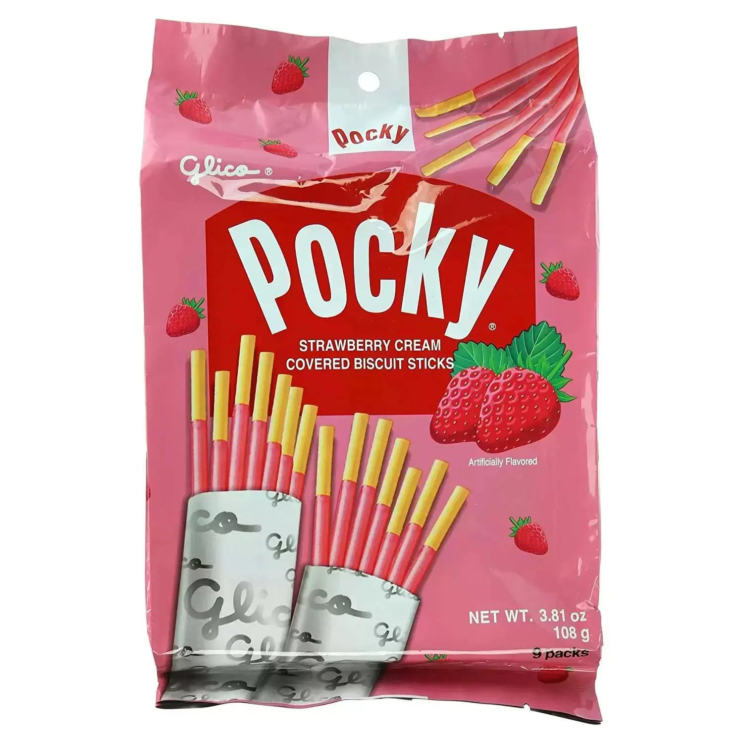 Glico Pocky Strawberry Cream Covered Biscuit Sticks for $2.21