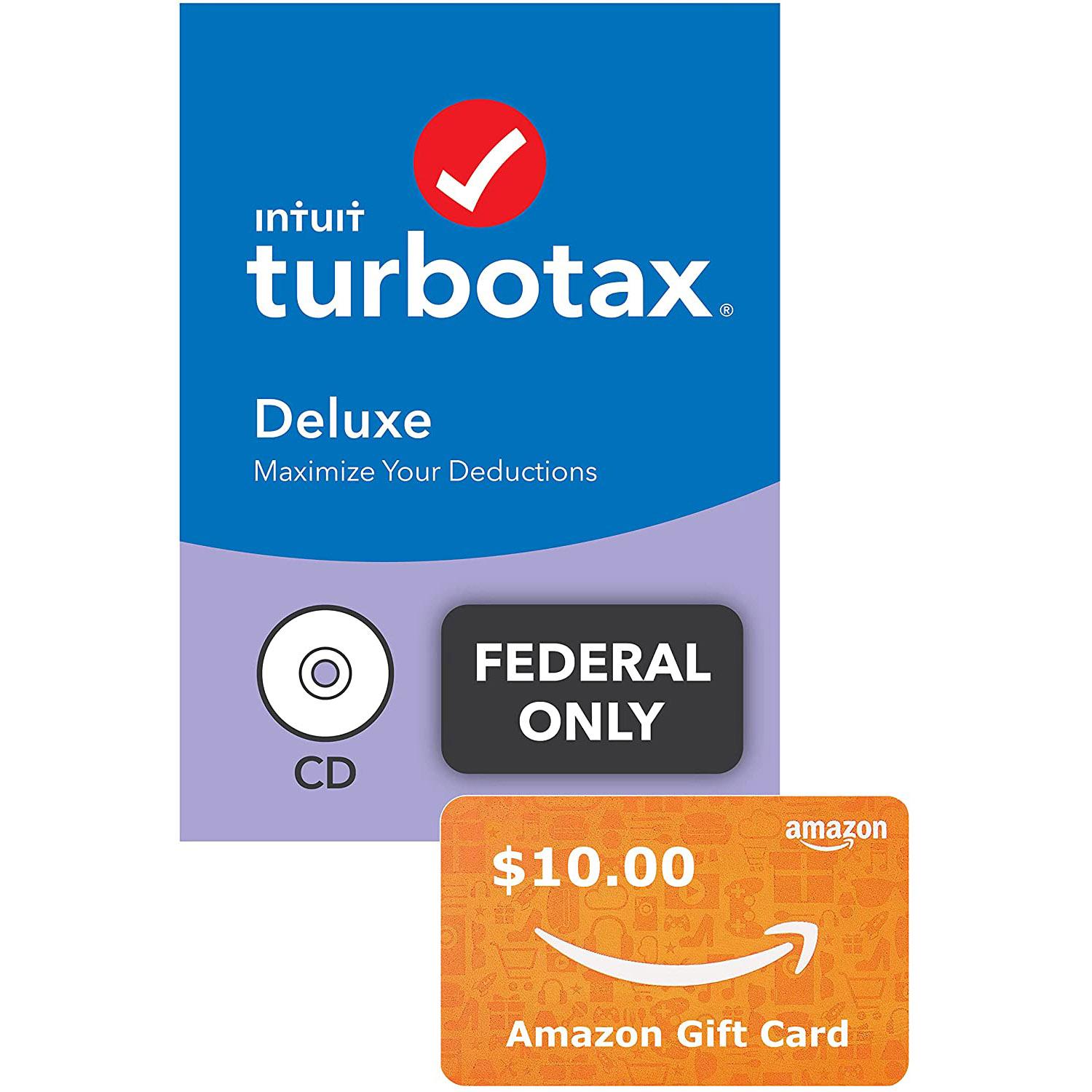 Intuit TurboTax 2021 Tax Software with $10 Amazon Gift Card for $29.99 Shipped