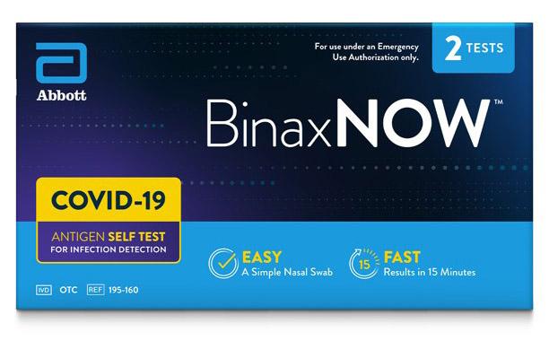 BinaxNOW COVID19 Antigen Self Test for $19.88