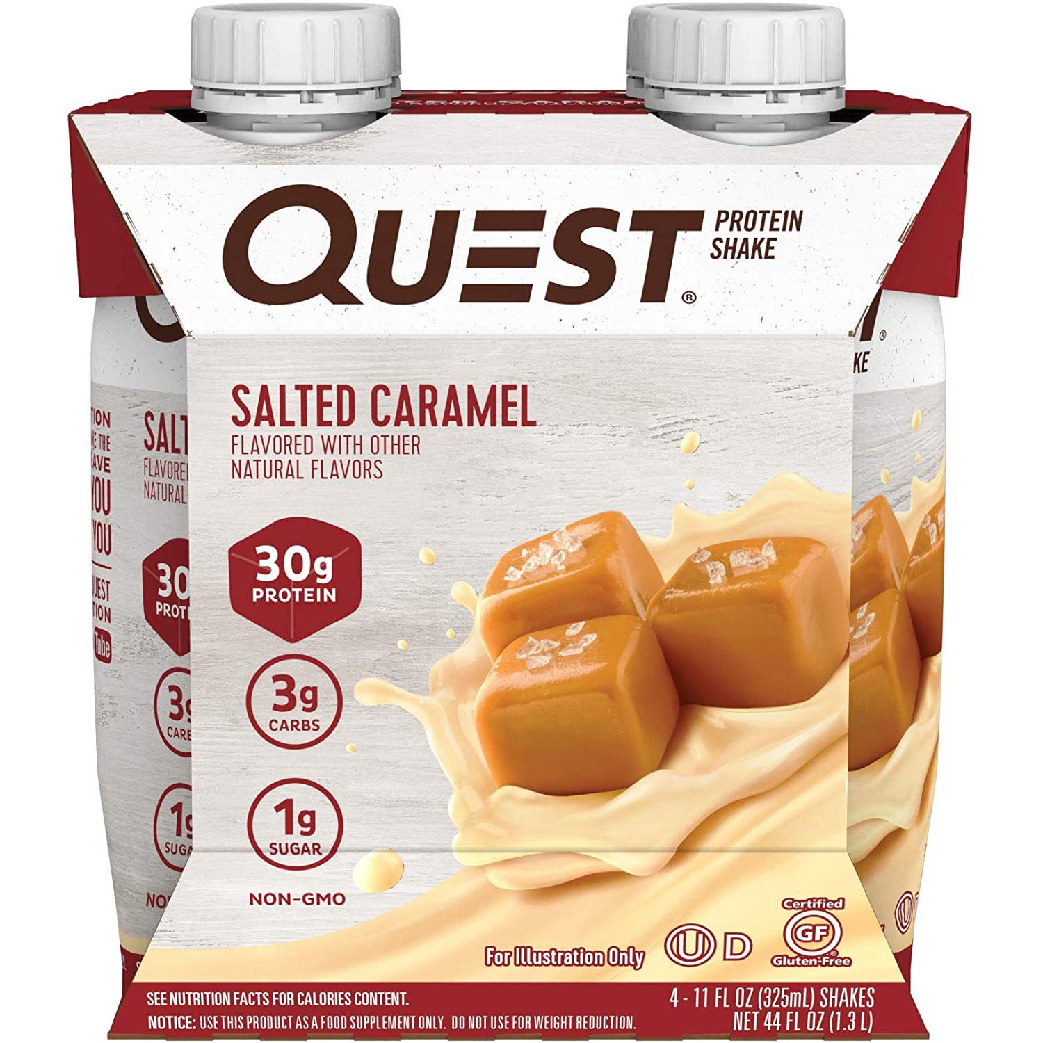 12 Quest Nutrition Ready to Drink Salted Caramel Protein Shake for $15.72