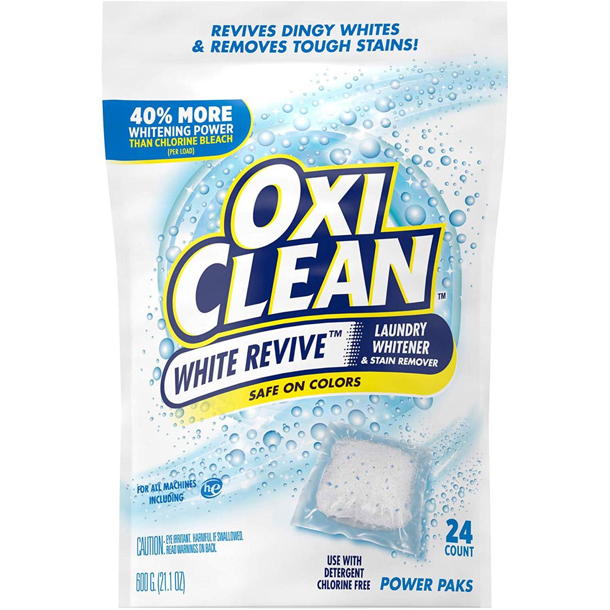 24 OxiClean White Revive Laundry Stain Remover Power Paks for $5.59 Shipped