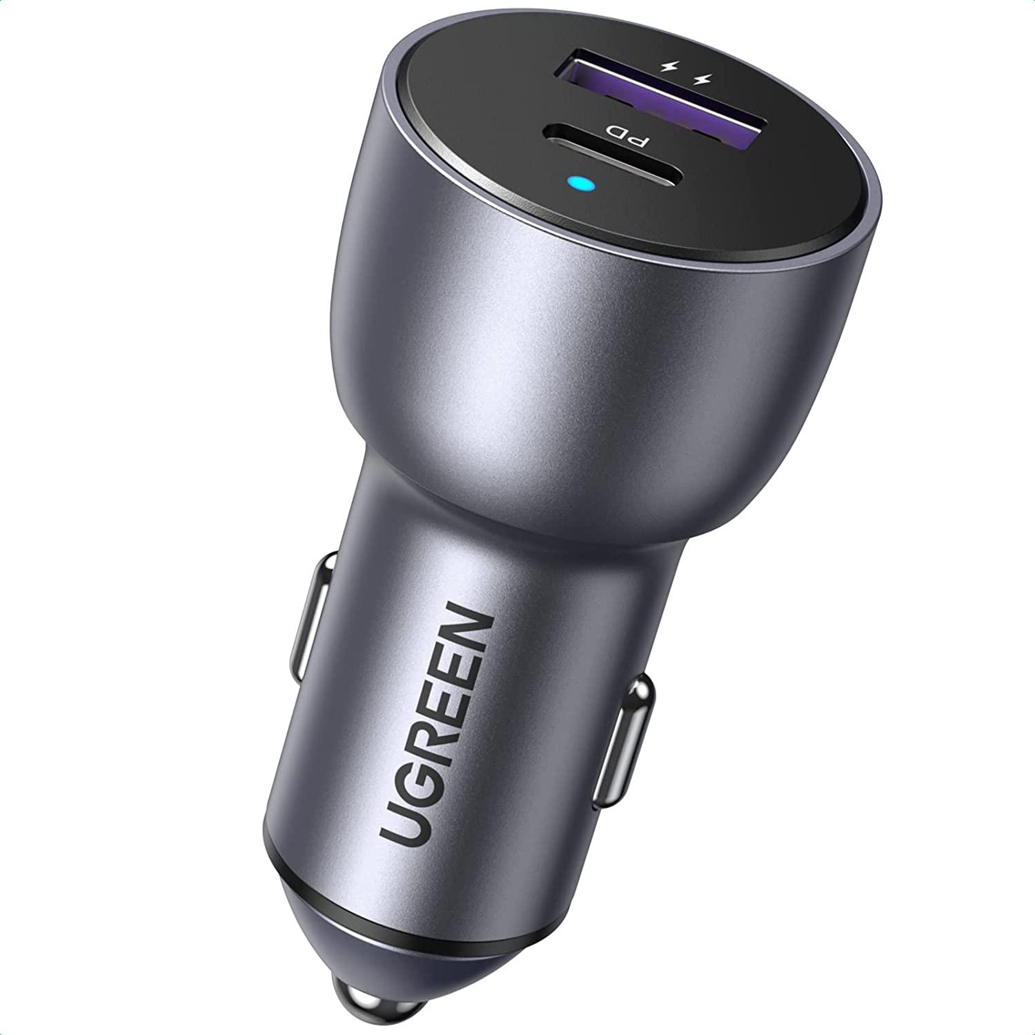 UGREEN 42.5W PD 20W + QC3 USB Car Charger Adapter for $10.36