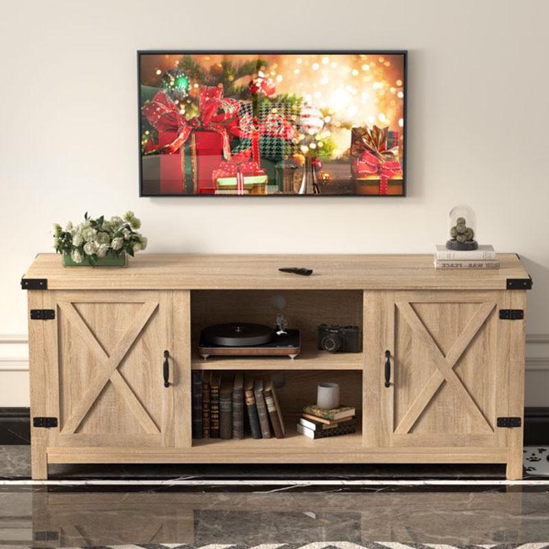 Vineego Farmhouse Rustic Barn 2-Door TV Stand for $133.99 Shipped