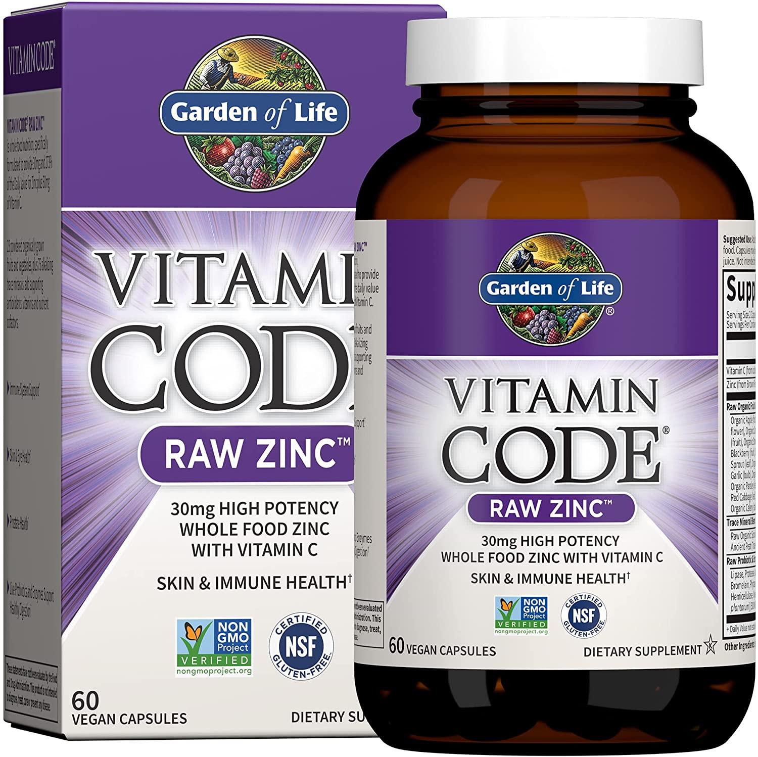 Garden of Life Vitamin Code Raw Vegan Zinc Capsules for $7.98 Shipped