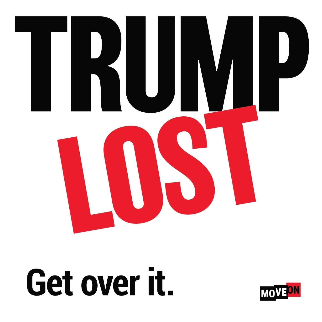 Free Trump Lost Get Over It Sticker