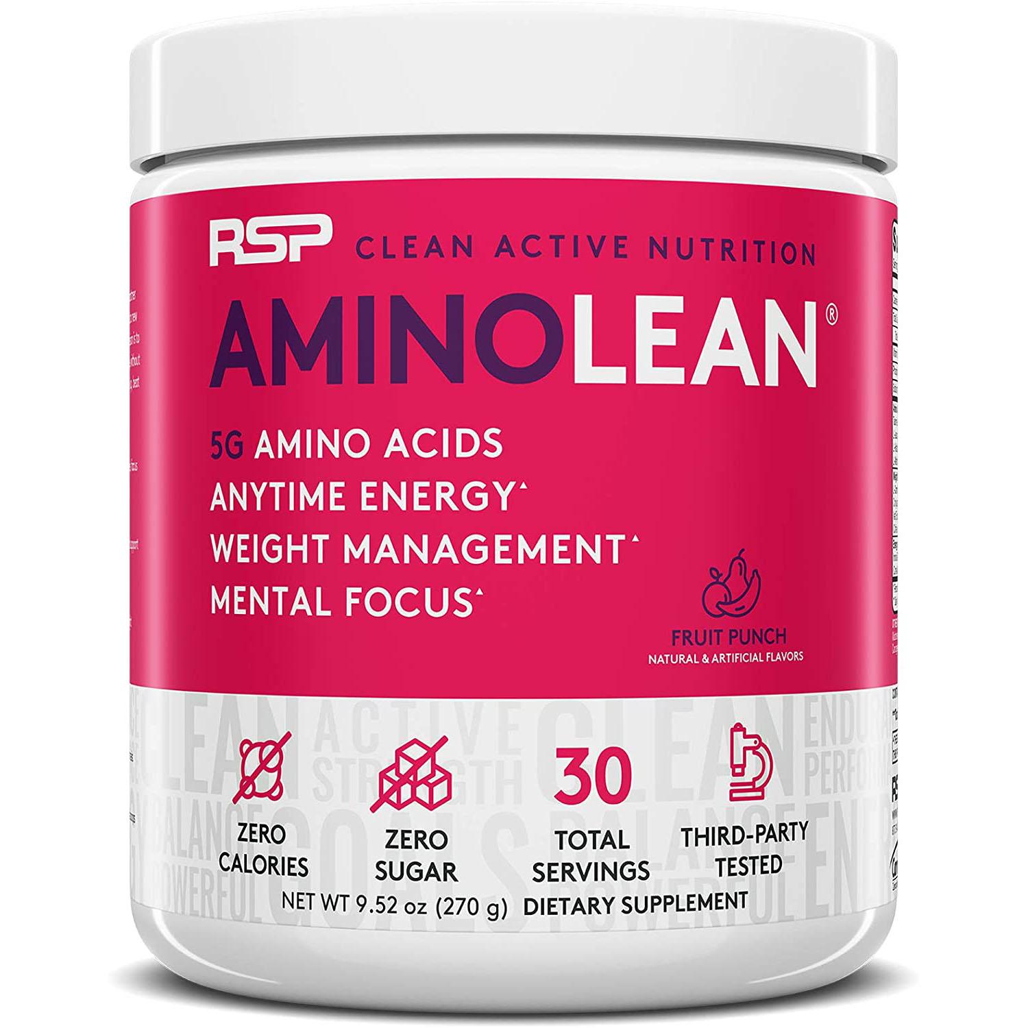 RSP AminoLean All-in-One Pre Workout Weight Management Supplement for $12.77