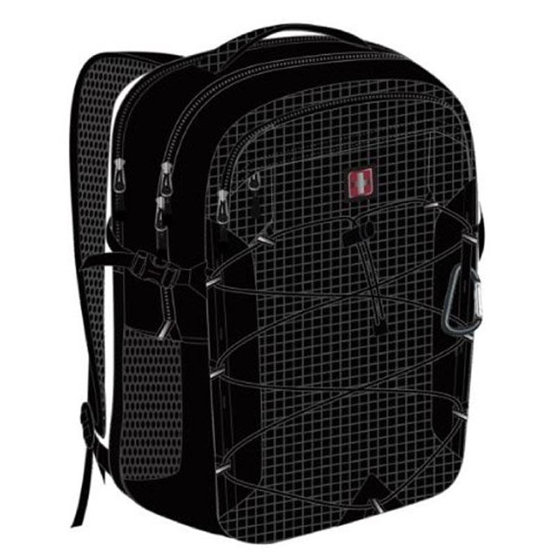 Swiss Tech Golden Tri Black Backpack with Bungee for $17