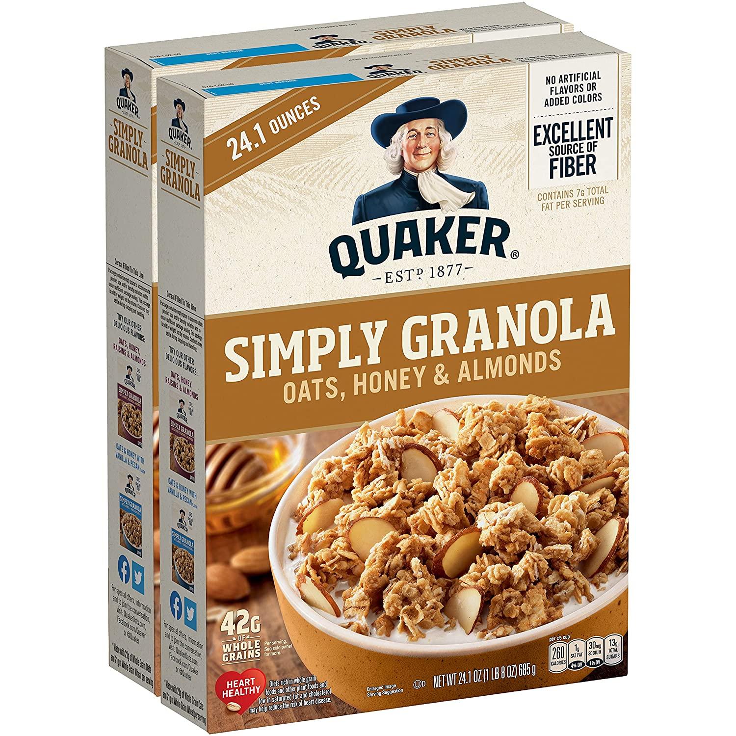 2 Quaker Simply Granola Oats Honey and Almond for $7.69 Shipped