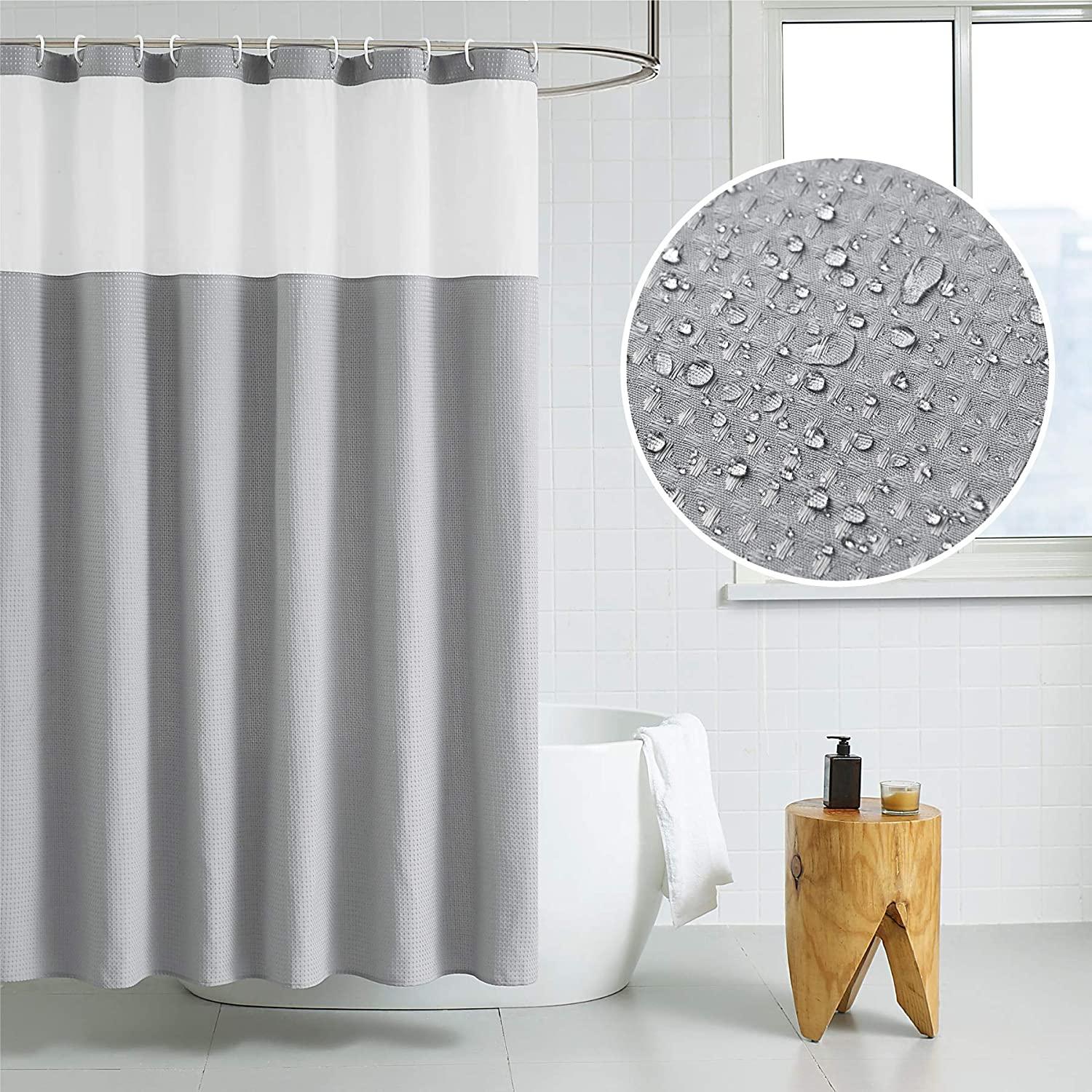 Bedsure Fabric Shower Curtain Waffle Weave Shower Curtain for $5.99