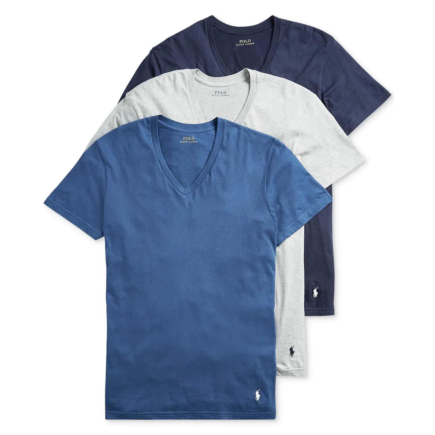 3 Polo Ralph Lauren Men's Slim Fit Classic T-Shirts for $17