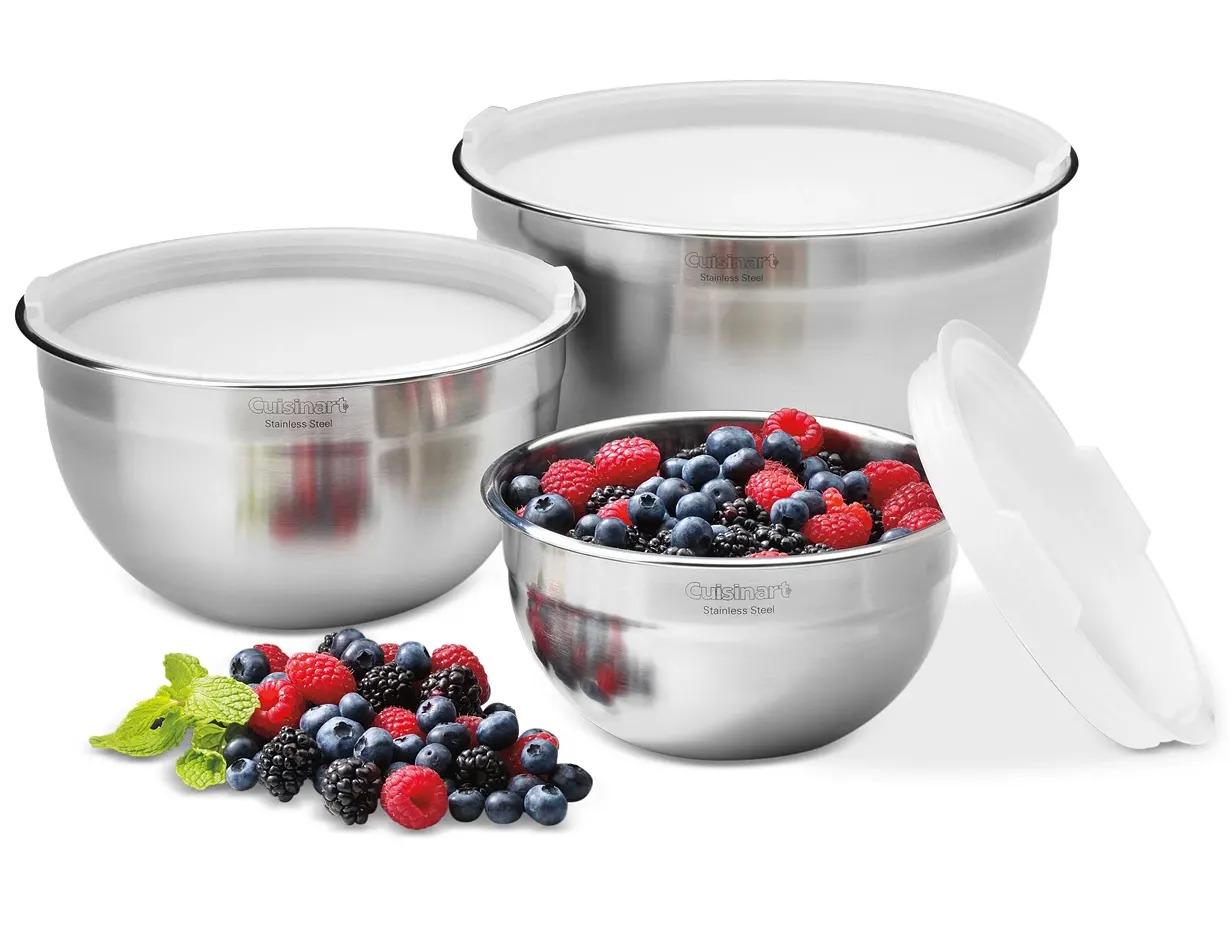 3-Piece Cuisinart Stainless Steel Mixing Bowls for $25.99 Shipped