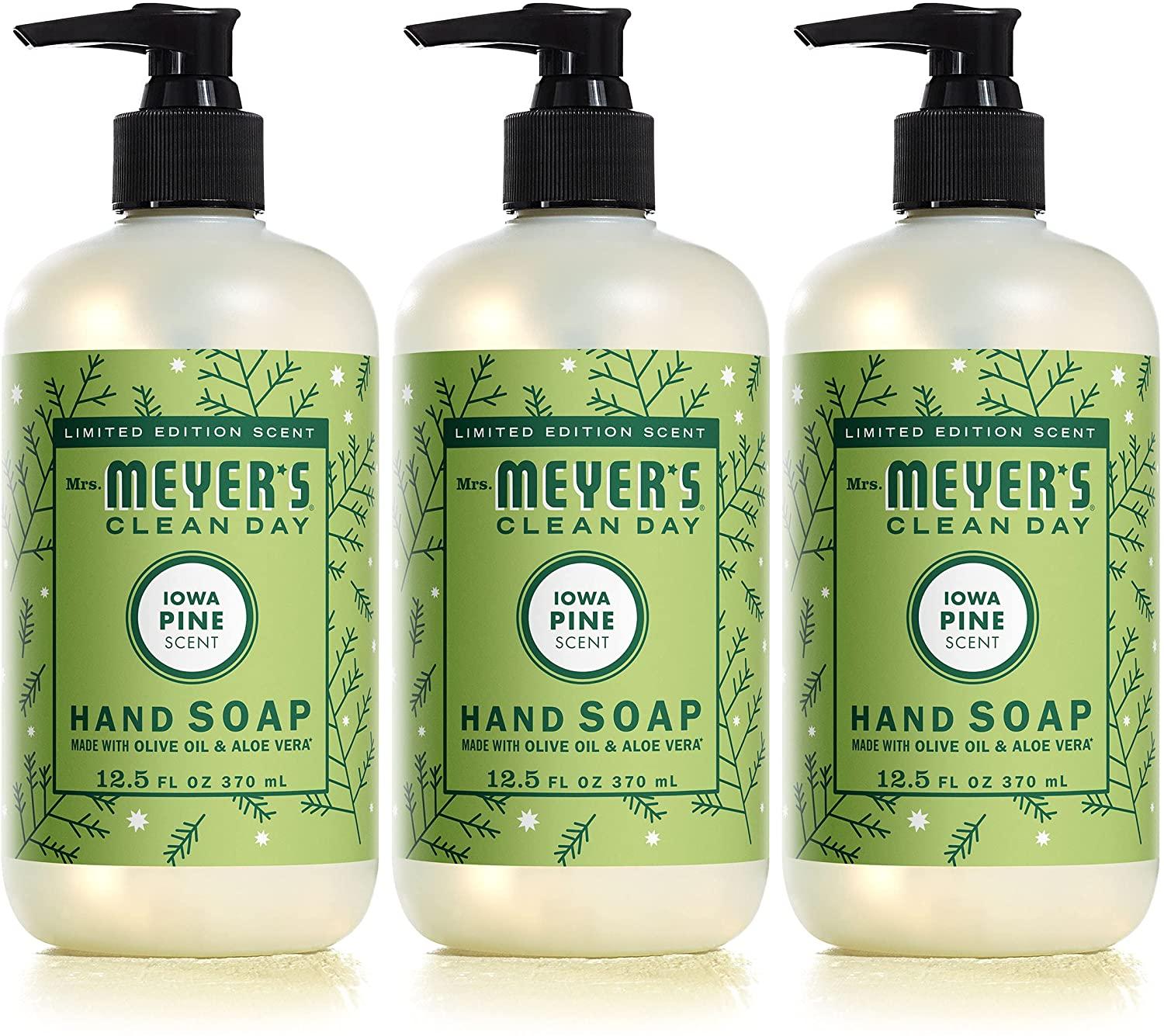 3 Mrs Meyers Clean Day Iowa Pine Liquid Hand Soap for $9.99 Shipped