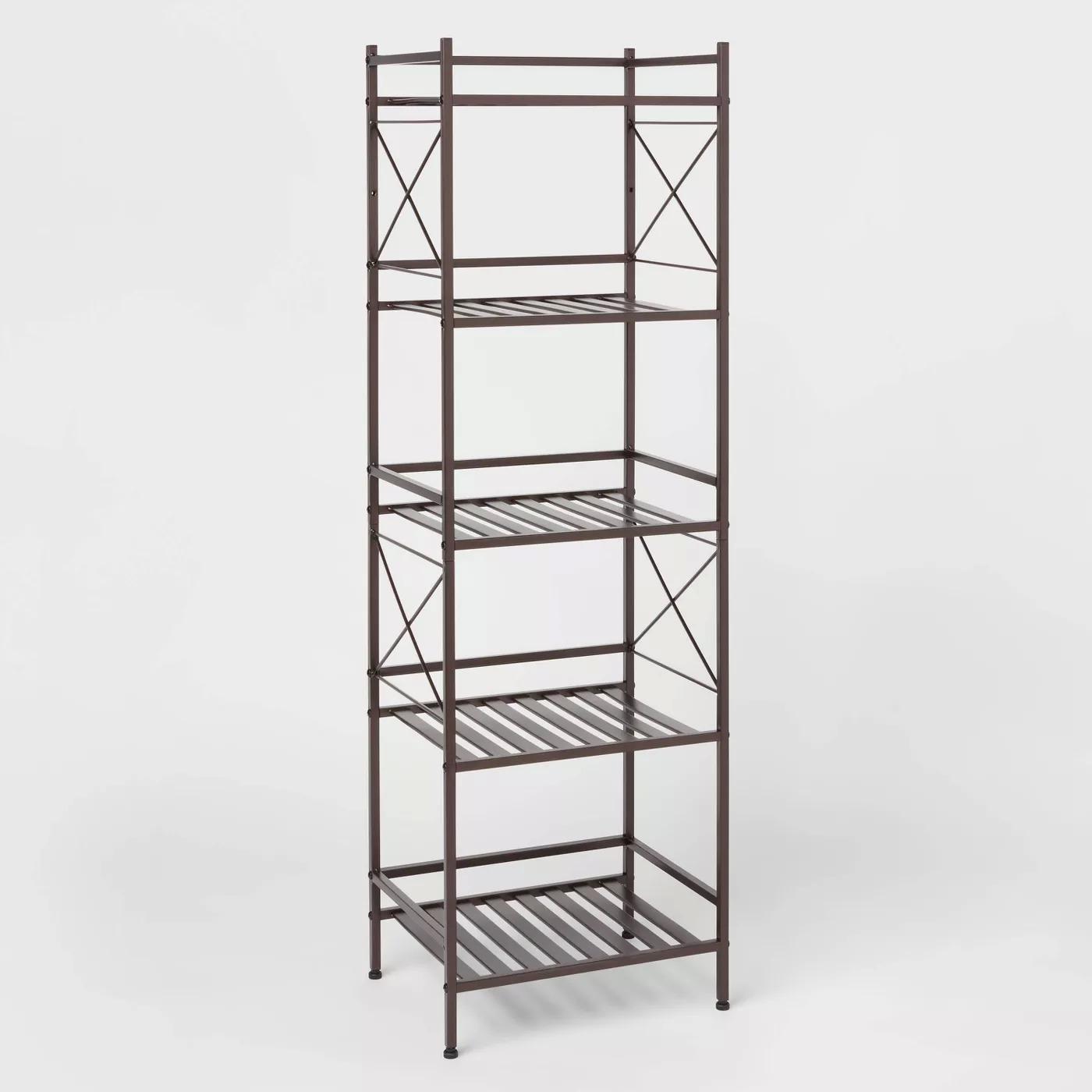 Threshold Square Tube 5 Tier Decorative Shelving Unit for $25